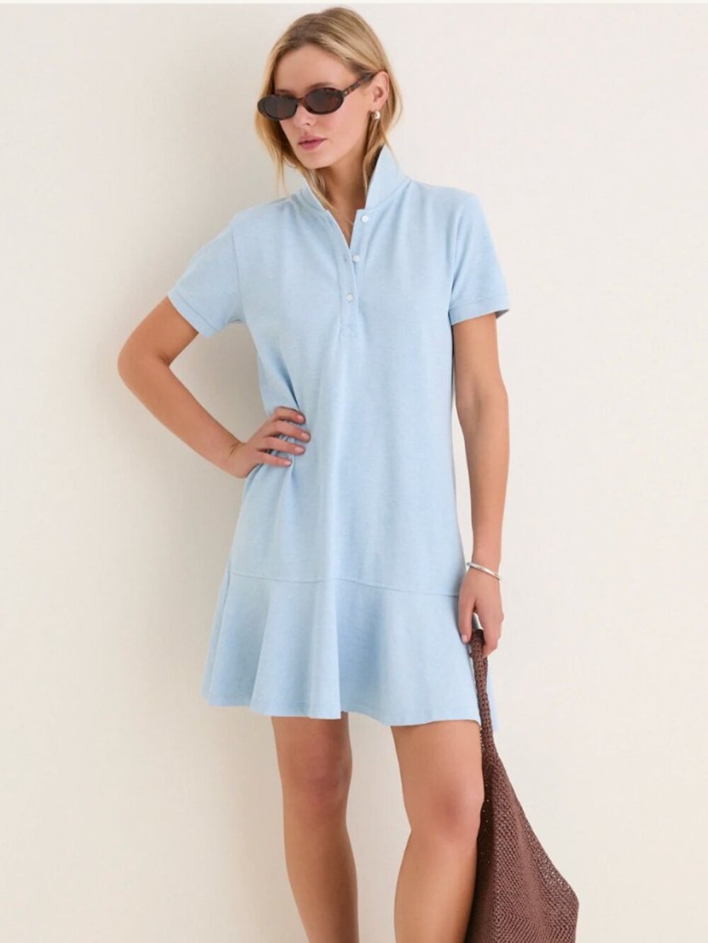 Tuckernuck Light Blue Pique May Polo Dress Size L